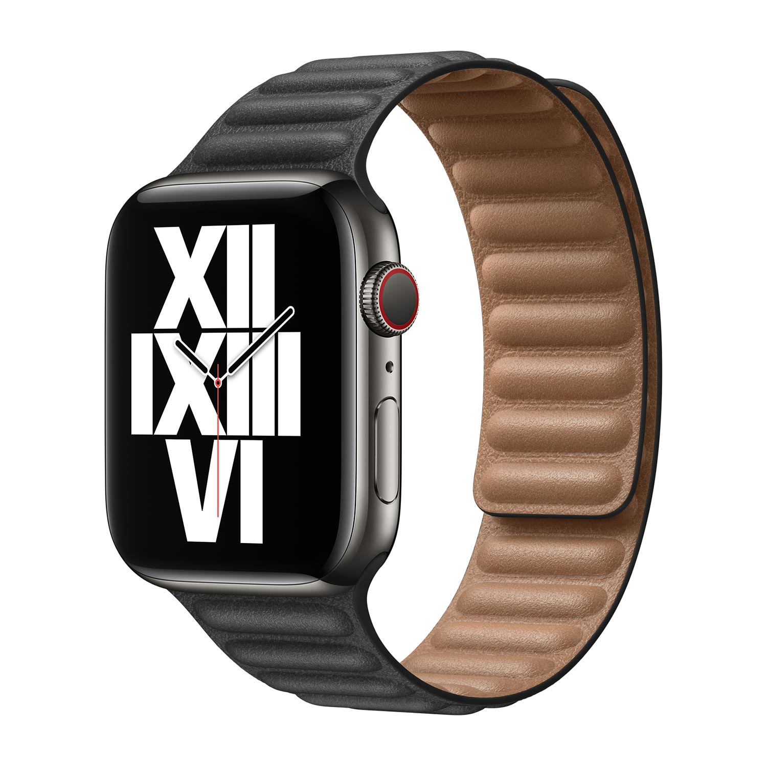 Apple Watch Leather Link - 40mm - Zwart - Large - voor Apple Watch SE/5/6