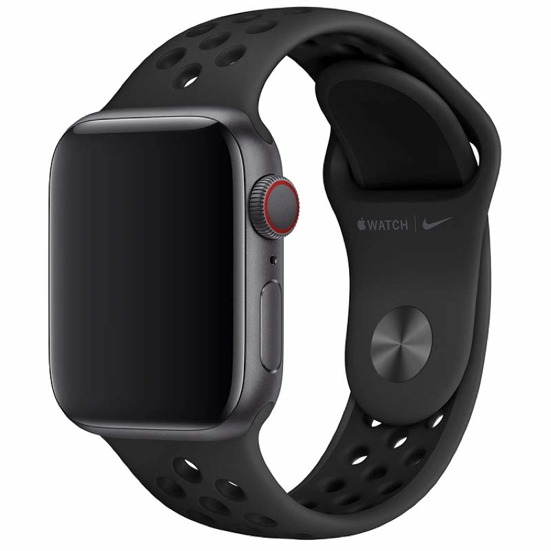 Apple Nike Sport Band voor Apple Watch Series 1-7 / SE - 38/40/41 mm - Anthracite / Black