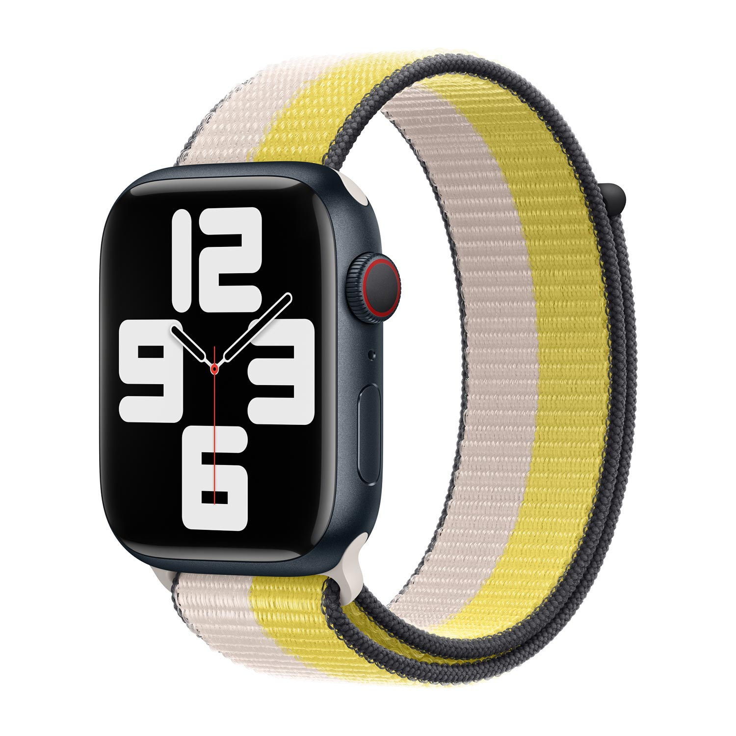 Apple Watch Geweven Sportbandje voor de Apple Watch 1-8 / SE / Ultra - 45mm -  Havermelkwit/citroenzeste