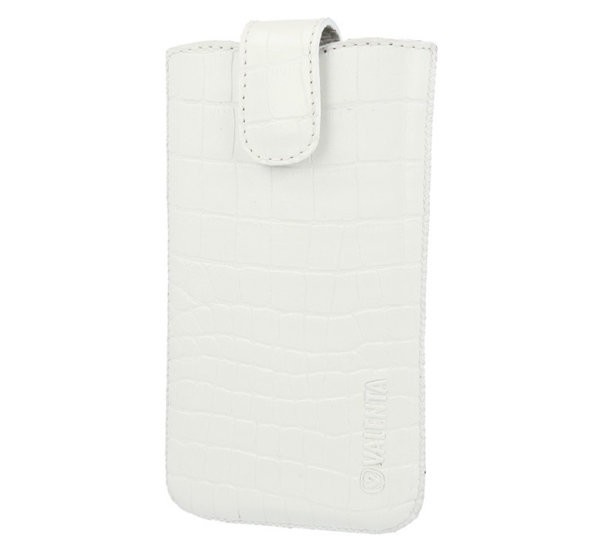 Leather Pocket Lucca Croco White Medium - 411408