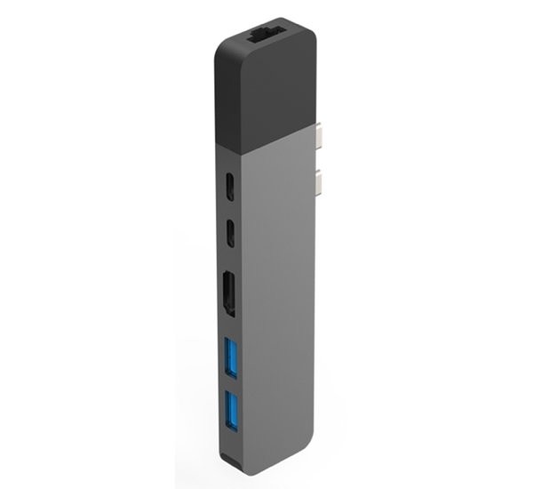 Hyper Net hub USB-C Macbook pro donkergrijs - GN28N-gray