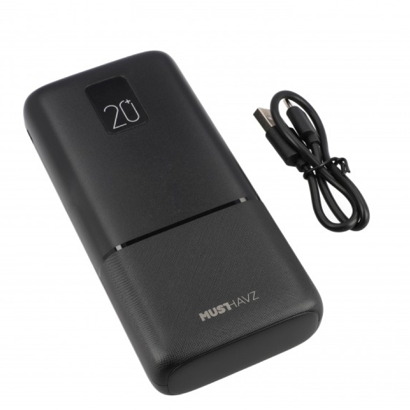 Musthavz 20W Power Delivery Powerbank 20,000 mAh black - MHPWRPD20A004BLK