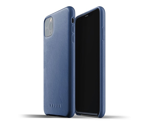 Mujjo Leather Case iPhone 11 Pro Max blauw - MUJJO-CL-003-BL