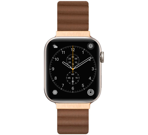 LAUT Novi Leather Loop Apple Watch 38mm / 40mm / 41mm sepia brown - LAWSNLBR