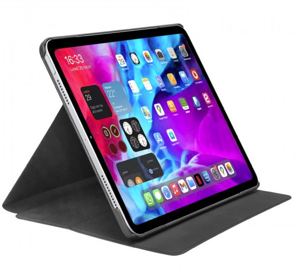 Apple iPad Pro 12.9 (2021) Hoes - SBS - Pro Serie - Kunstlederen Bookcase - Zwart - Hoes Geschikt Voor Apple iPad Pro 12.9 (2021)