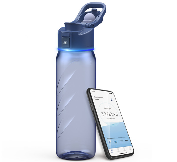 WaterH Boost Lite Smart Water Bottle Magnetite Blue - Boost Lite MB