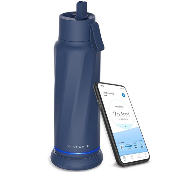 WaterH VITA Smart Water Bottle Magnetite Blue - B002MB