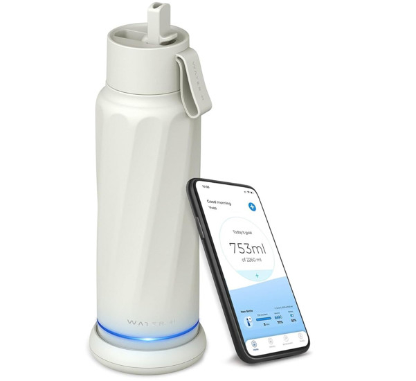 WaterH VITA Smart Water Bottle Ivory White - B002WT