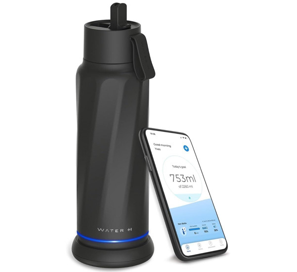 WaterH VITA Smart Water Bottle Black - B002BK