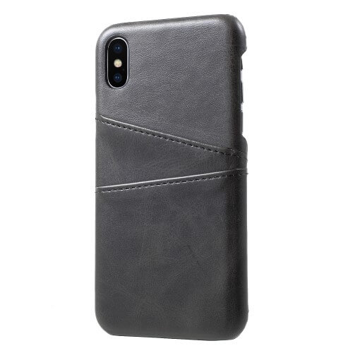 Casecentive Leren Wallet back case iPhone X / XS zwart - 8720153790314