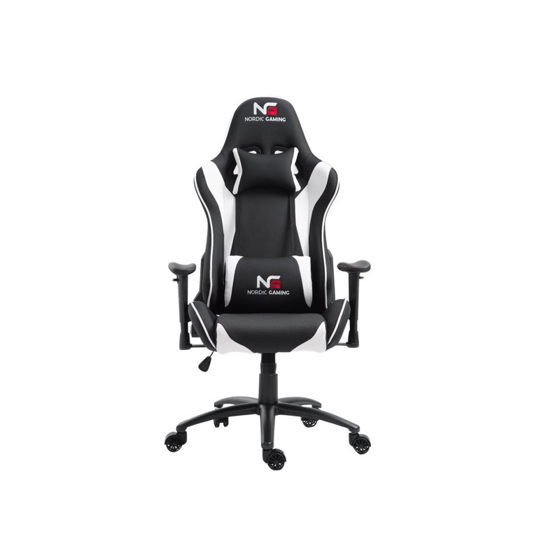 Miljard Op de een of andere manier isolatie Nordic Gaming Racer gaming chair (gamestoel) wit / zwart