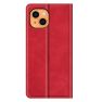 Casecentive Magnetische Leren Wallet case iPhone 13 rood sticky