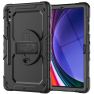 Casecentive Handstrap Pro Hardcase met handvat Galaxy Tab S9 zwart sticky