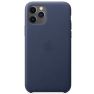 Apple leather case iPhone 11 Pro Midnight Blue sticky