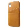 Casecentive Leren Wallet back case iPhone XR tan sticky