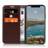 Casecentive Leren Wallet case Luxe iPhone 11 bruin sticky