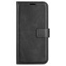 Casecentive Leren Wallet case met sluiting iPhone 16 Pro Max zwart sticky