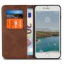 Casecentive Leren Wallet case iPhone 7 / 8 / SE 2020 bruin sticky