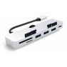 Satechi USB-C Hub Aluminium Clamp Pro zilver sticky