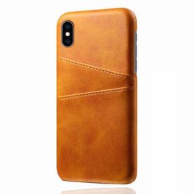 Casecentive Leren Wallet back case iPhone XS Max tan