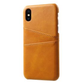 Casecentive Leren Wallet back case iPhone X / XS tan