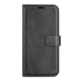 Casecentive Leren Wallet case met sluiting iPhone 15 zwart