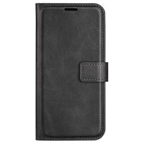 Casecentive Leren Wallet case met sluiting iPhone 16 Pro zwart