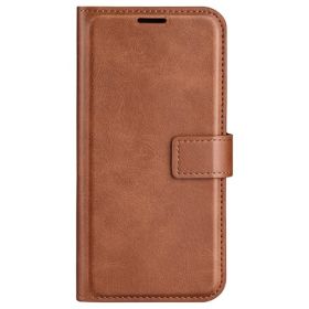 Casecentive Leren Wallet case met sluiting iPhone 16 Pro tan