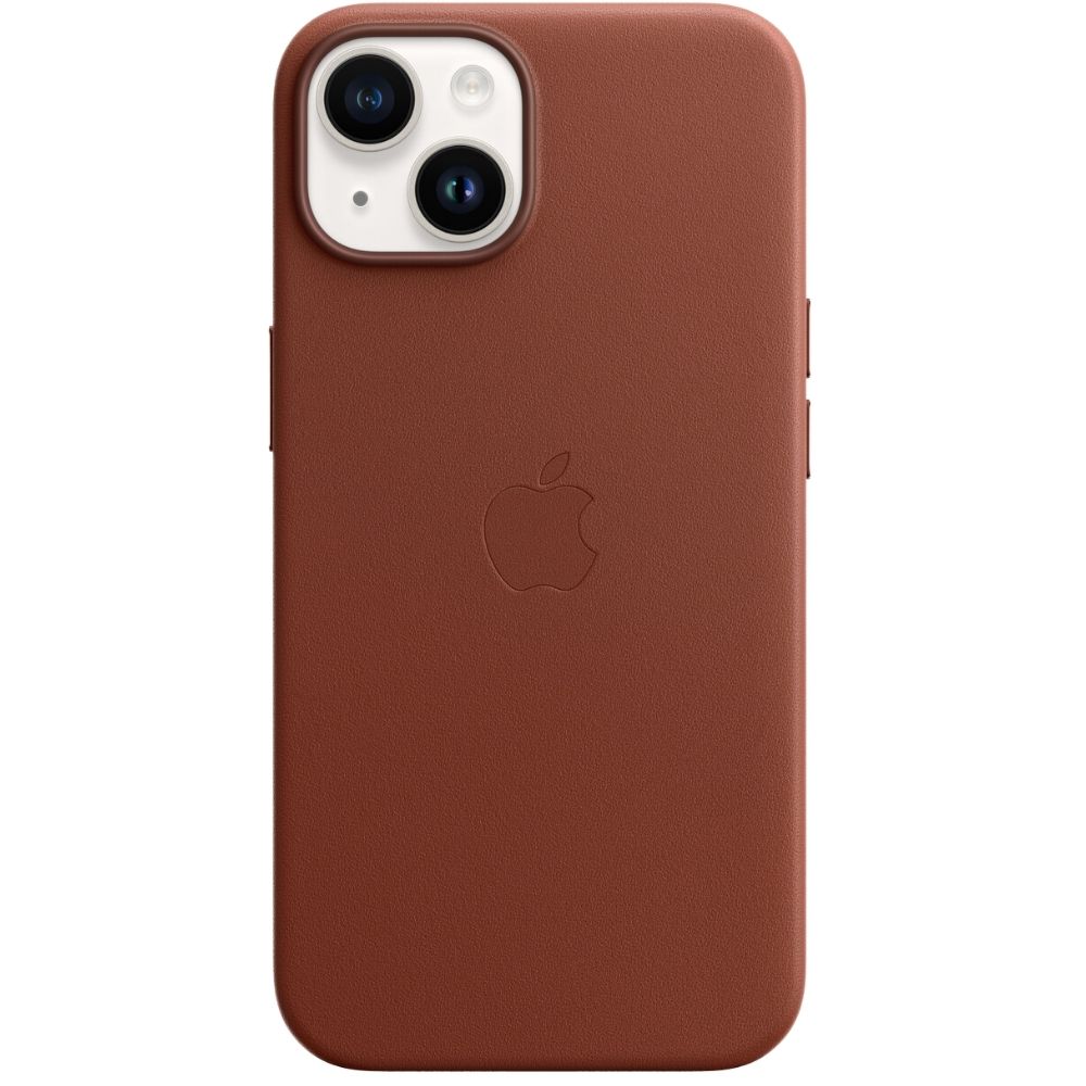 Apple leather case iPhone 14 Umber