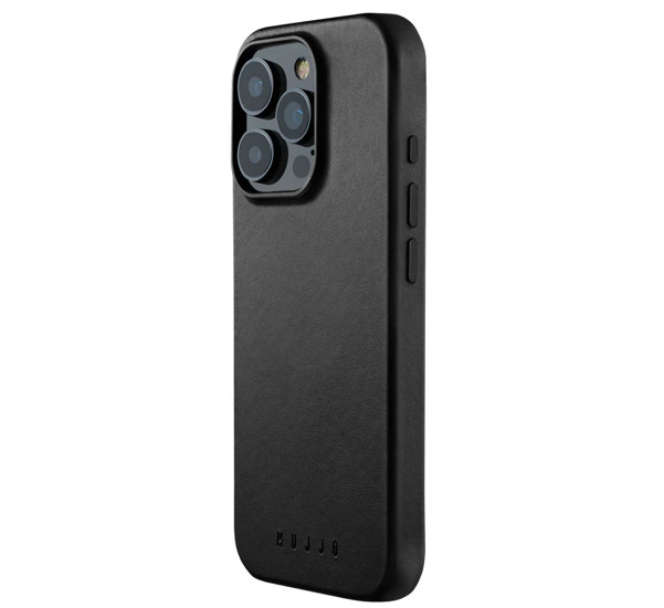 Mujjo - Full Leather Mag Case iPhone 16 Pro Max Hoesje - zwart