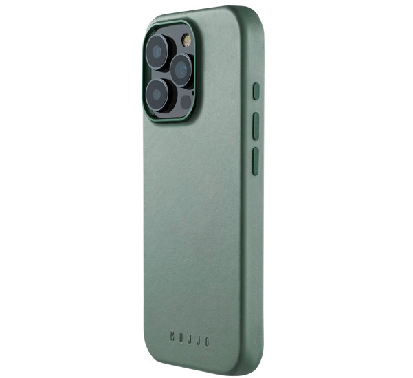 Mujjo - Full Leather Mag Case iPhone 16 Pro Max Hoesje - livid green