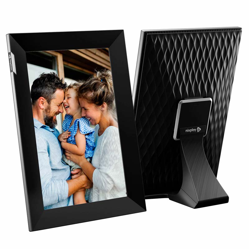 Nixplay - Digitaler Bilderrahmen - digitale fotolijst - Zwart - Zilver - 25,6 cm (10.1") - Touchscreen - Wifi