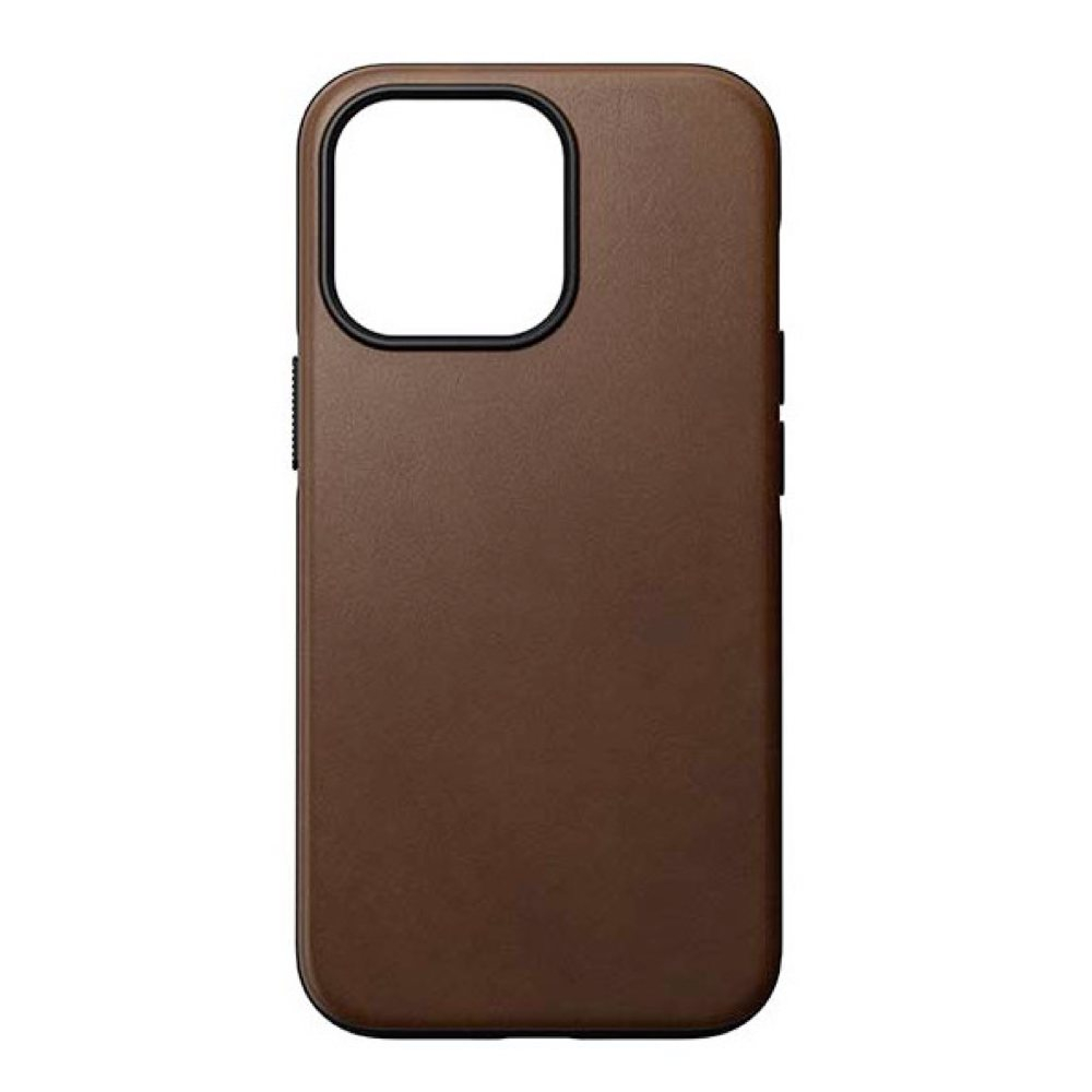 Nomad Modern Leather Case - geschikt voor iPhone 14 Pro Max - gemaakt van echt leder - geschikt voor MagSafe & draadloos laden - Rustic Brown