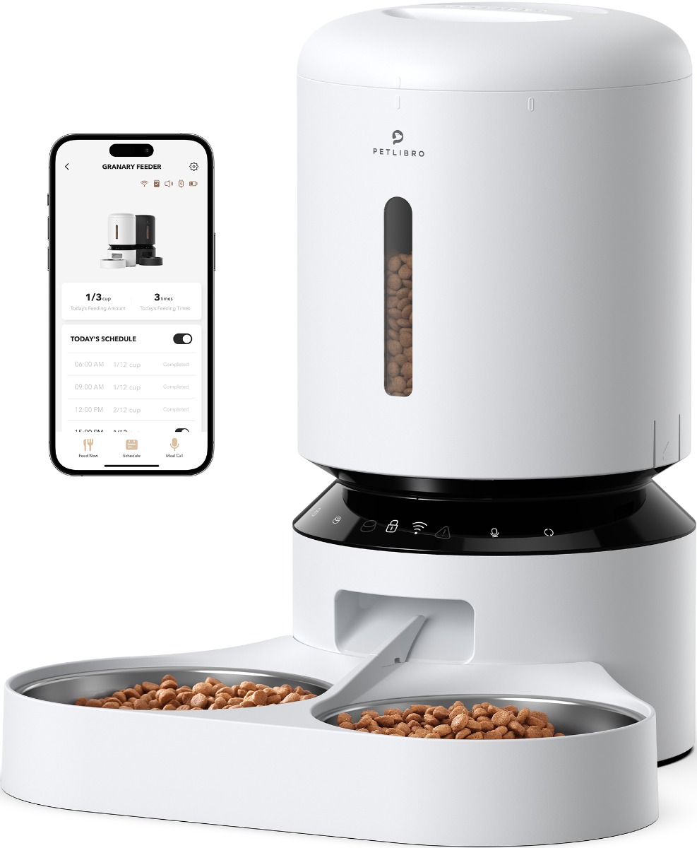 Petlibro Granary WIFI Dubbele Automatische Voerbak 5L wit