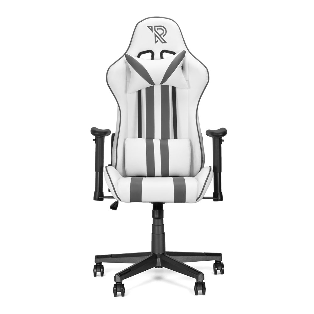 Ranqer Felix Gamestoel - Gaming Chair  / Gaming Stoel - Ergonomische Bureaustoel - Verstelbaar armleuningen - Wit / Grijs