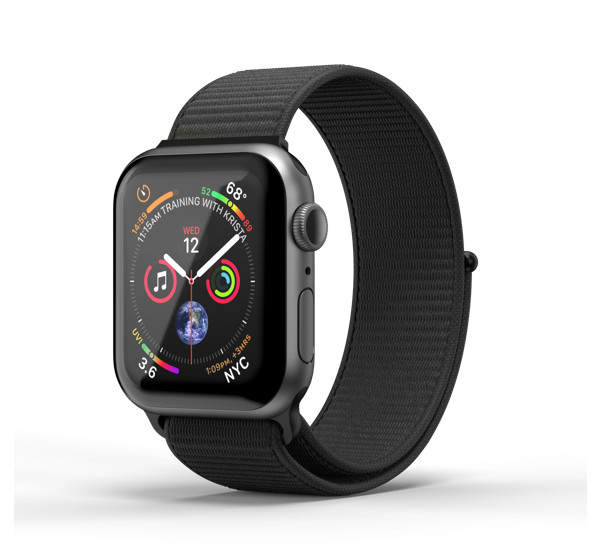 Superdry Weave Nylon Bandje Geschikt voor Apple Watch Series 7 (41 mm) - Zwart